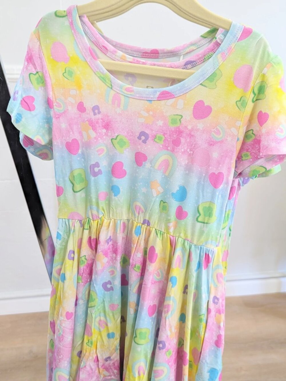 Rainbow Charms Short Sleeve Bamboo Dress